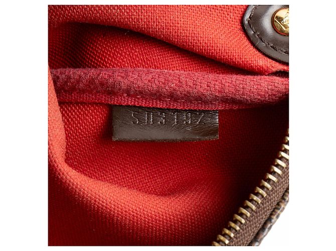 Clutch Eva Damier Ebene Louis Vuitton Marrone - vista 6