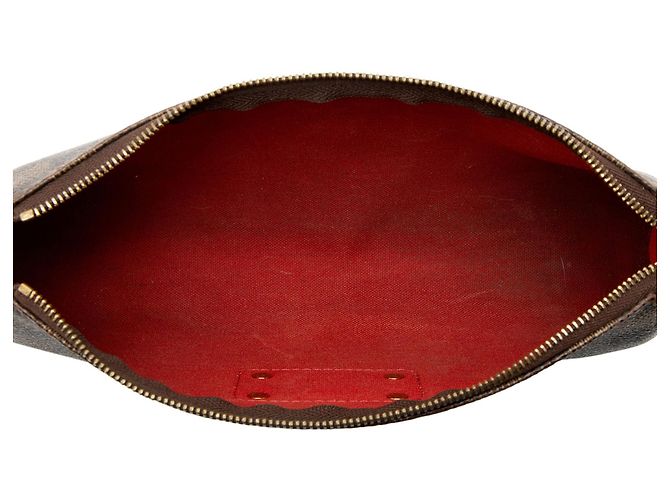 Clutch Eva Damier Ebene Louis Vuitton Marrone - vista 7