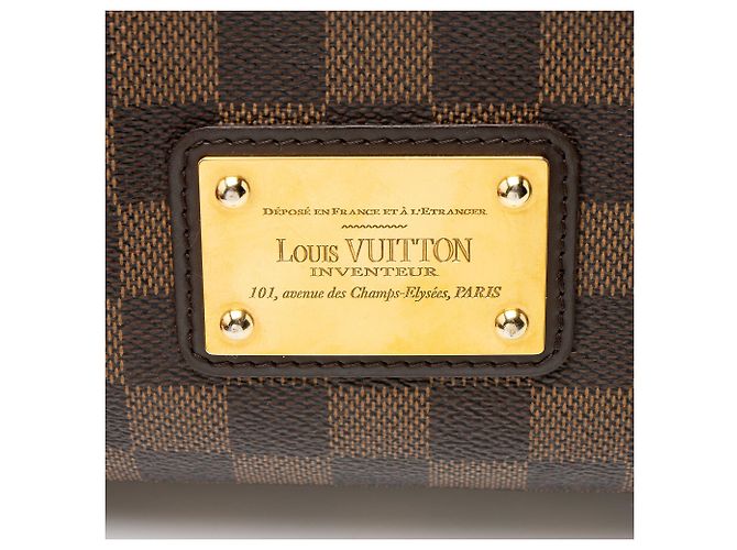 Clutch Eva Damier Ebene Louis Vuitton Marrone - vista 9