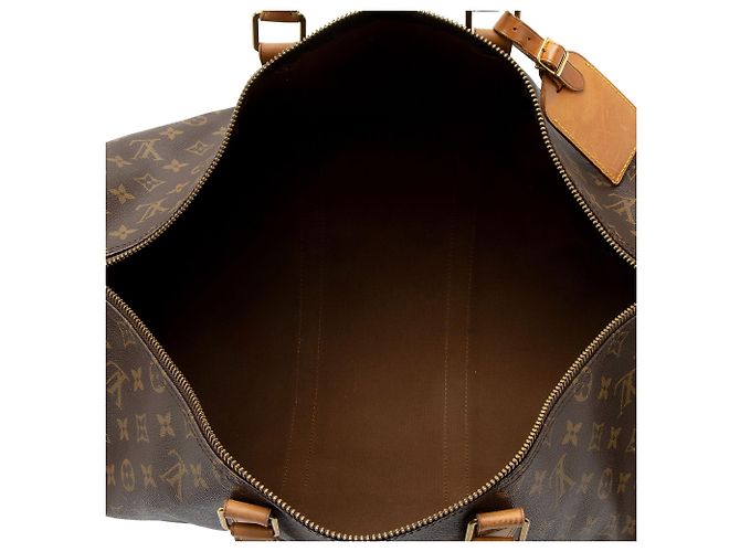 Duffle Louis Vuitton Vintage Monogram Canvas Keepall Bandouliere 50 Marrone - vista 7