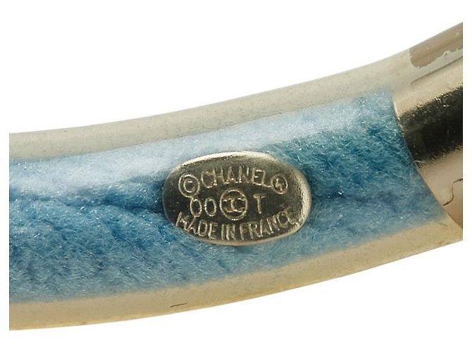 Timeless Pulseira Tubo Logo Chanel Azul - vista 4