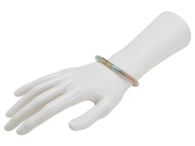 Timeless Pulseira Tubo Logo Chanel Azul - vista 6