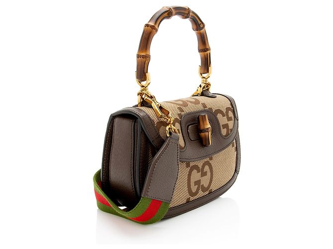 Gucci Jumbo GG Tela Bamboo 1947 Piccolo Manico Superiore - vista 2