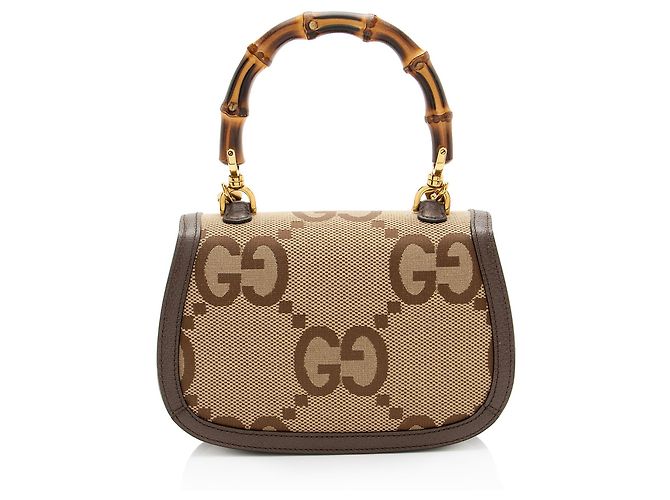 Gucci Jumbo GG Tela Bamboo 1947 Piccolo Manico Superiore - vista 3