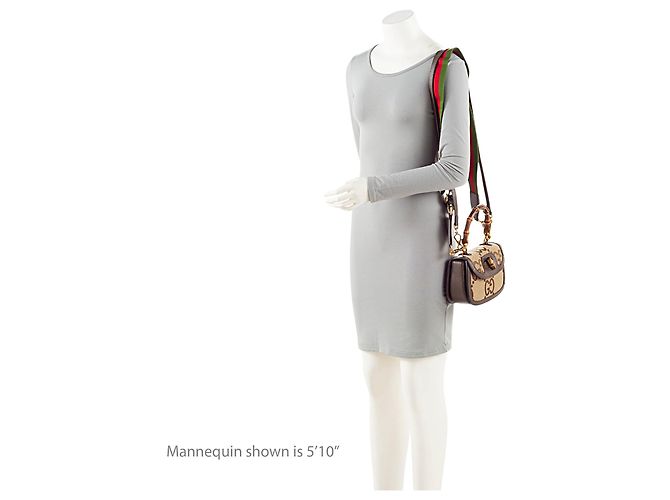 Gucci Jumbo GG Tela Bamboo 1947 Piccolo Manico Superiore - vista 5