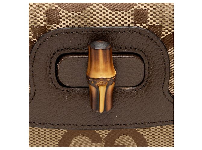 Gucci Jumbo GG Tela Bamboo 1947 Piccolo Manico Superiore - vista 9