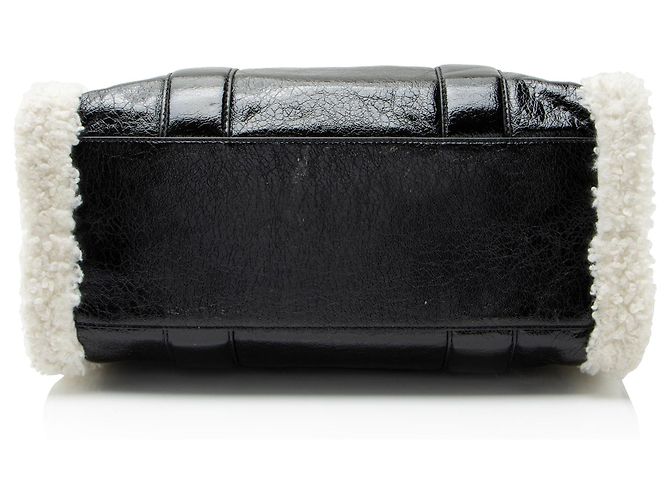 Große Tasche The Tote aus zerknittertem Leder und Kunstfell von Marc Jacobs Schwarz - Ansicht 4