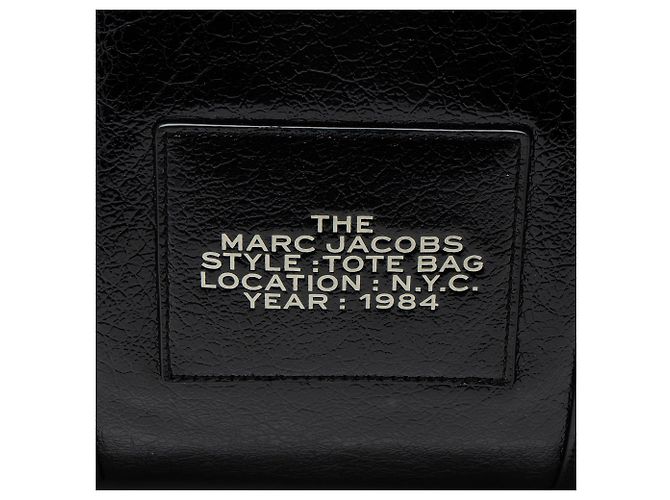 Große Tasche The Tote aus zerknittertem Leder und Kunstfell von Marc Jacobs Schwarz - Ansicht 9