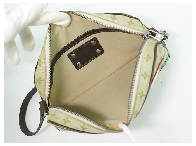 Pochette Monogram Patchwork Conte De Fees di Louis Vuitton Cachi - vista 4