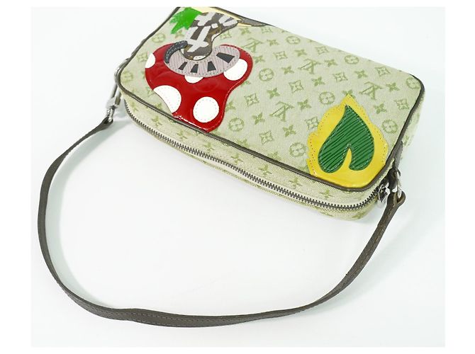Pochette Monogram Patchwork Conte De Fees di Louis Vuitton Cachi - vista 7