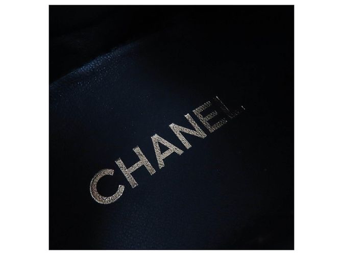 Timeless Chanel COCO Mark Leder Slip-Ons Schwarz - Ansicht 10