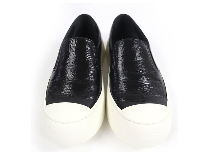 Timeless Chanel COCO Mark Leder Slip-Ons Schwarz - Ansicht 4