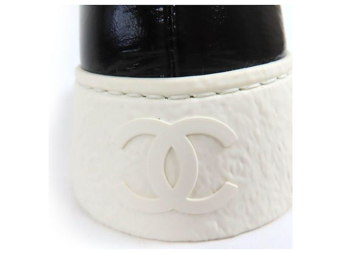Timeless Chanel COCO Mark Leder Slip-Ons Schwarz - Ansicht 9