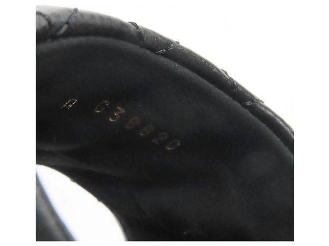 Timeless Sandali Chanel Coco Mark Matelasse in agnello Nero - vista 11