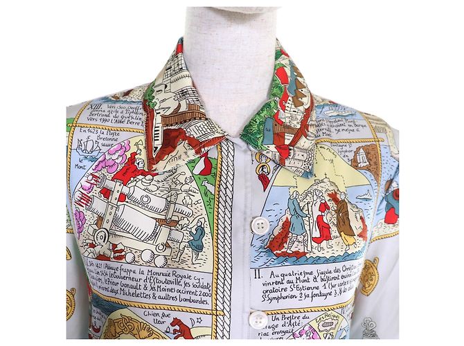 Camisa de seda Mont Saint-Michel de Hermès Multicolor - vista 4