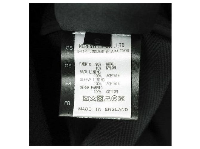 Autre Marque Abrigo de lana Melton retráctil Monty Gloverall × Engineered Garments Negro - vista 12