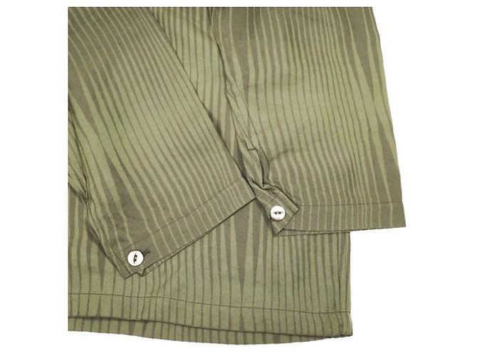 Autre Marque Camicia V Collo R/N Strisce Ondulate Jq. Verde Verde oliva - vista 6