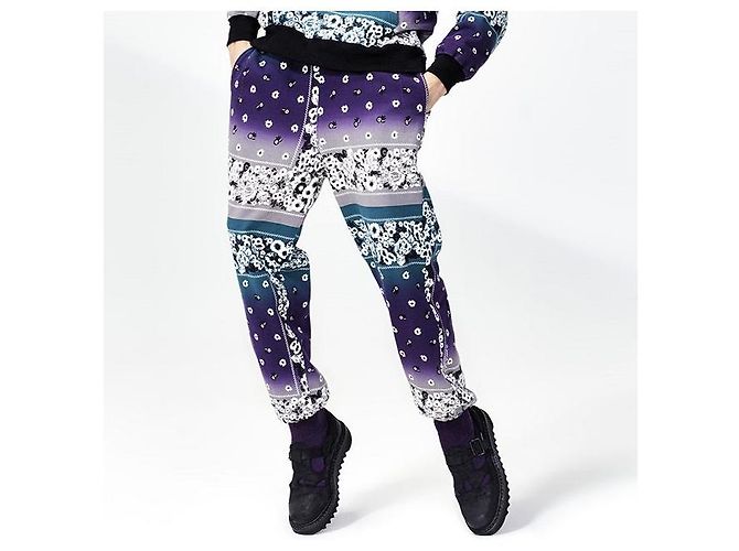 Autre Marque Needles × NOMA t.d. Pantalón de Sudadera de Algodón DRAW YOUR GARDEN Púrpura - vista 3