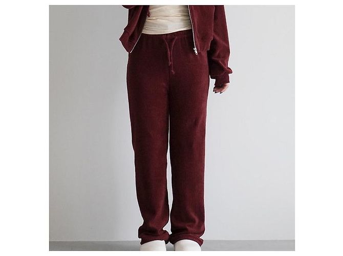 Autre Marque Pantaloni DOUGLAS Baserange in cotone biologico Marrone - vista 3