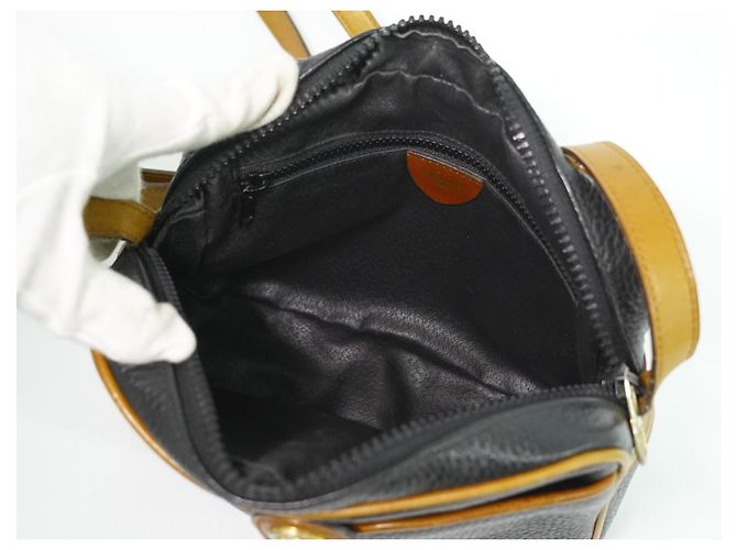Céline Celine Vintage Schultertasche aus Leder Schwarz - Ansicht 3