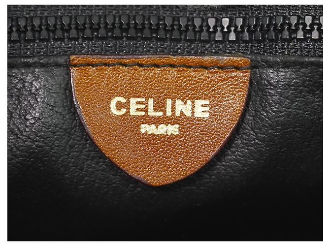 Céline Celine Vintage Schultertasche aus Leder Schwarz - Ansicht 4