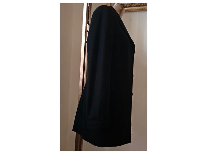 Autre Marque Abrigo negro de lana virgen - vista 10