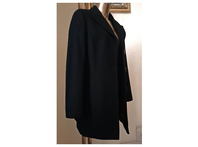 Autre Marque Abrigo negro de lana virgen - vista 9