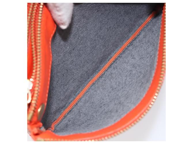 Céline Celine Trio Leather Small Arancione - vista 5