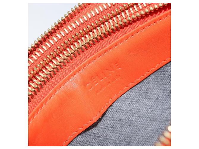 Céline Celine Trio Leather Small Arancione - vista 6