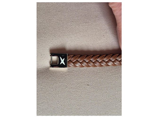 Bracciale in pelle intrecciata marrone Mauboussin - vista 7