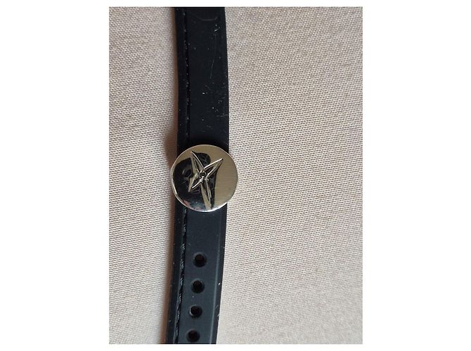 Bracciale Mauboussin in gomma nera, argento e diamante Nero - vista 10