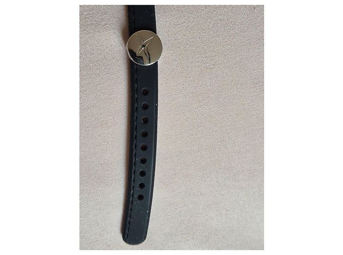 Bracciale Mauboussin in gomma nera, argento e diamante Nero - vista 11