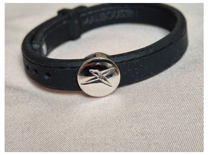 Bracciale Mauboussin in gomma nera, argento e diamante Nero - vista 6