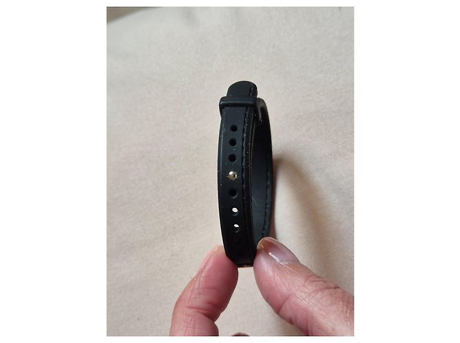 Bracciale Mauboussin in gomma nera, argento e diamante Nero - vista 7