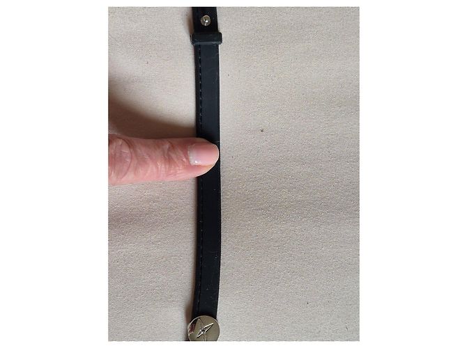 Bracciale Mauboussin in gomma nera, argento e diamante Nero - vista 8