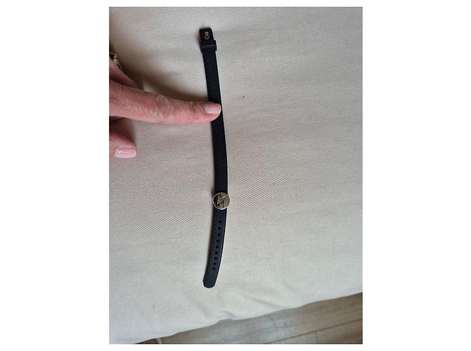 Bracciale Mauboussin in gomma nera, argento e diamante Nero - vista 9