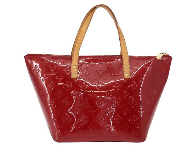 Borsa Louis Vuitton Bellevue Monogram Vernis PM Rosso - vista 2