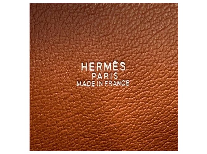 Borsa Hermès Plume Mini in Epsom Cognac - vista 11