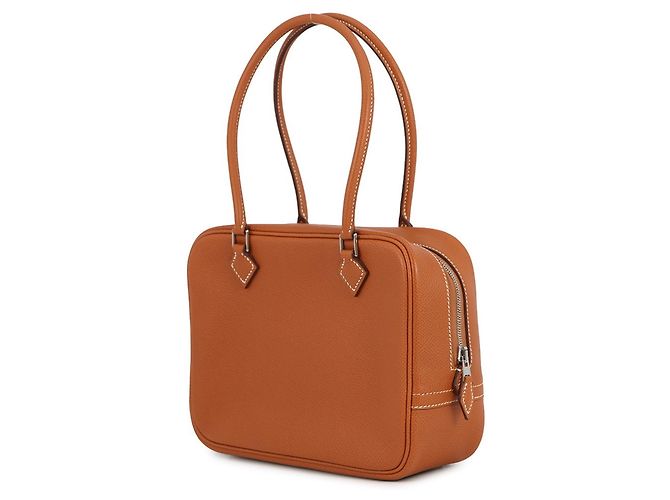 Borsa Hermès Plume Mini in Epsom Cognac - vista 2