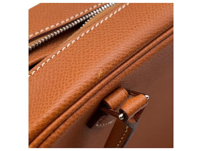 Borsa Hermès Plume Mini in Epsom Cognac - vista 8