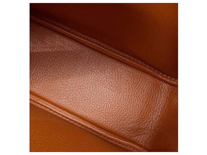 Borsa Hermès Plume Mini in Epsom Cognac - vista 9