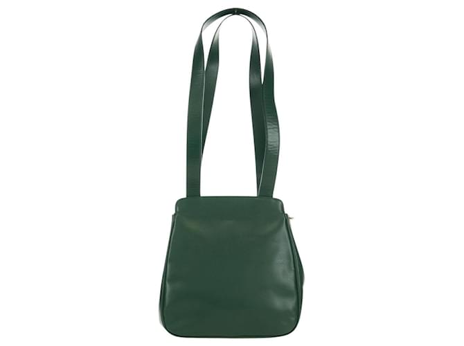 Céline Celine Circle Logo Leather Verde - vista 2