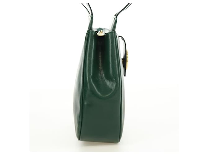 Céline Celine Circle Logo Leather Verde - vista 4