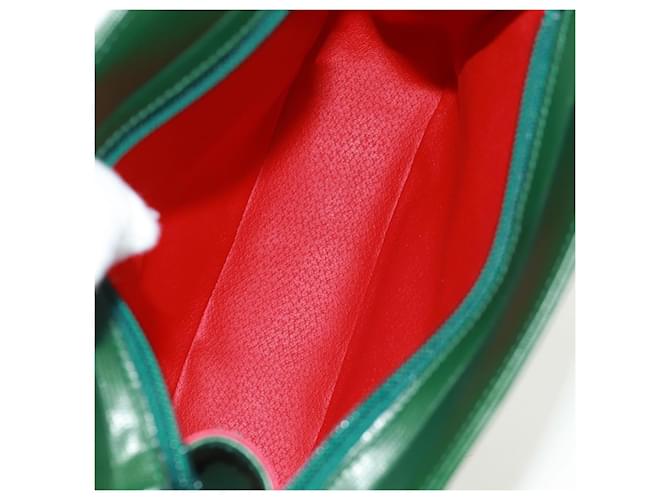 Céline Celine Circle Logo Leather Verde - vista 5