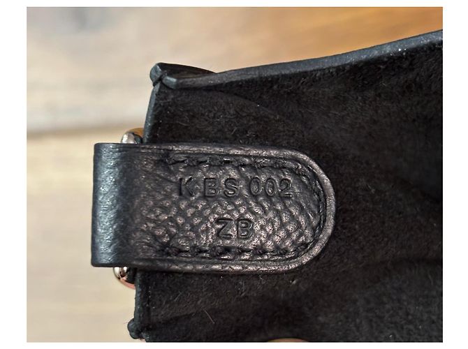 Borsa Mini Evelyne in Taurillon Clemence Nera di Hermès Nero - vista 12