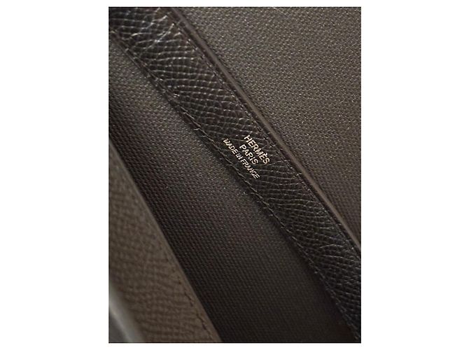 Borsa Mini Evelyne in Taurillon Clemence Nera di Hermès Nero - vista 15