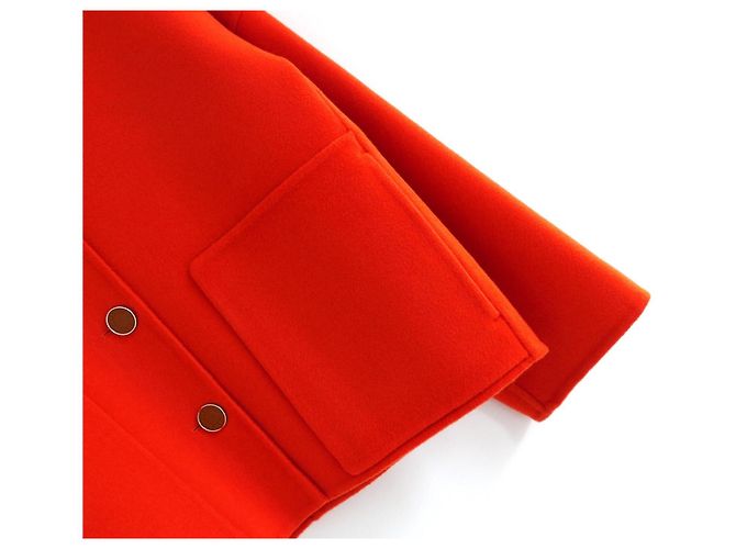 Doppelseitige Kaschmirjacke Rouge Cornaline von Hermès Rot - Ansicht 4