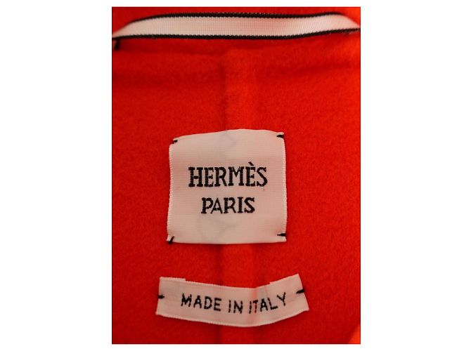 Doppelseitige Kaschmirjacke Rouge Cornaline von Hermès Rot - Ansicht 7