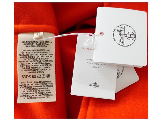Doppelseitige Kaschmirjacke Rouge Cornaline von Hermès Rot - Ansicht 8