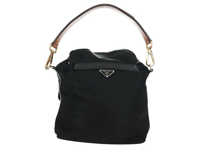 Prada Double Pocket Drawstring Tessuto Schwarz - Ansicht 2